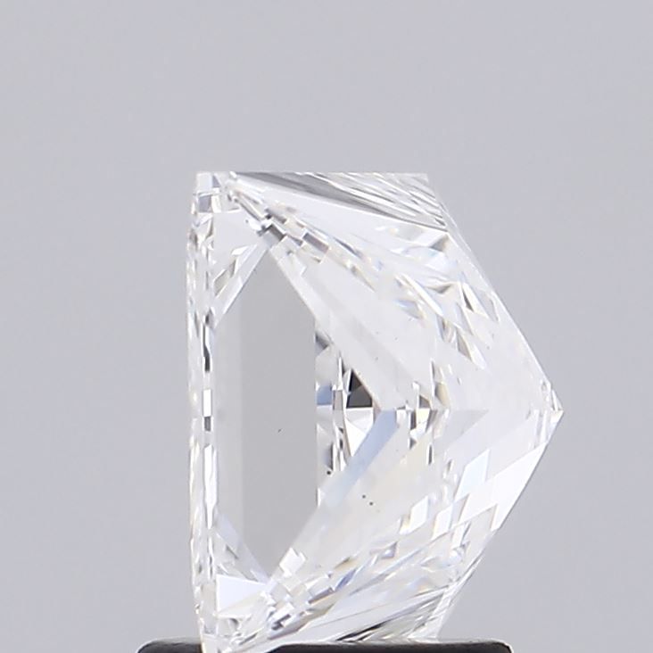 2.76 Carat Princess Lab Diamond with  Cut Diamond in 14KT  view 1
