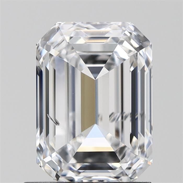 1.5 Carat Emerald Lab Diamond with  Cut Diamond in 14KT  view 1
