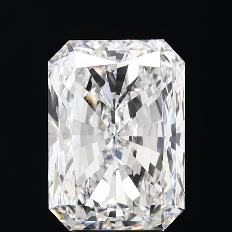 6.03 Carat Radiant Lab Diamond with  Cut Diamond in 14KT  view 1
