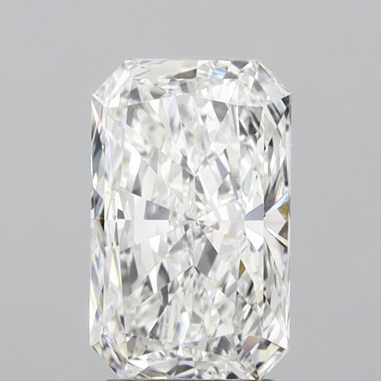 2.53 Carat Radiant Lab Diamond with  Cut Diamond in 14KT  view 1
