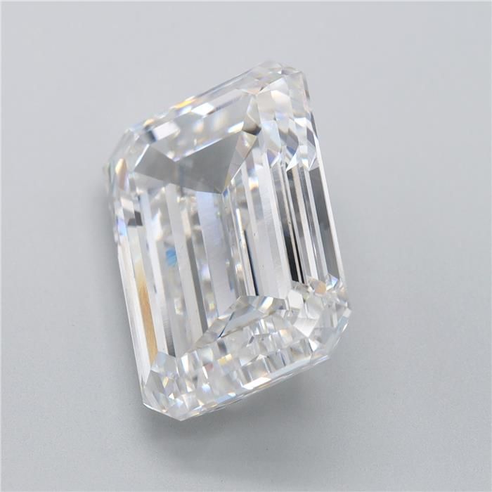 5.31 Carat Emerald Lab Diamond with  Cut Diamond in 14KT  view 1
