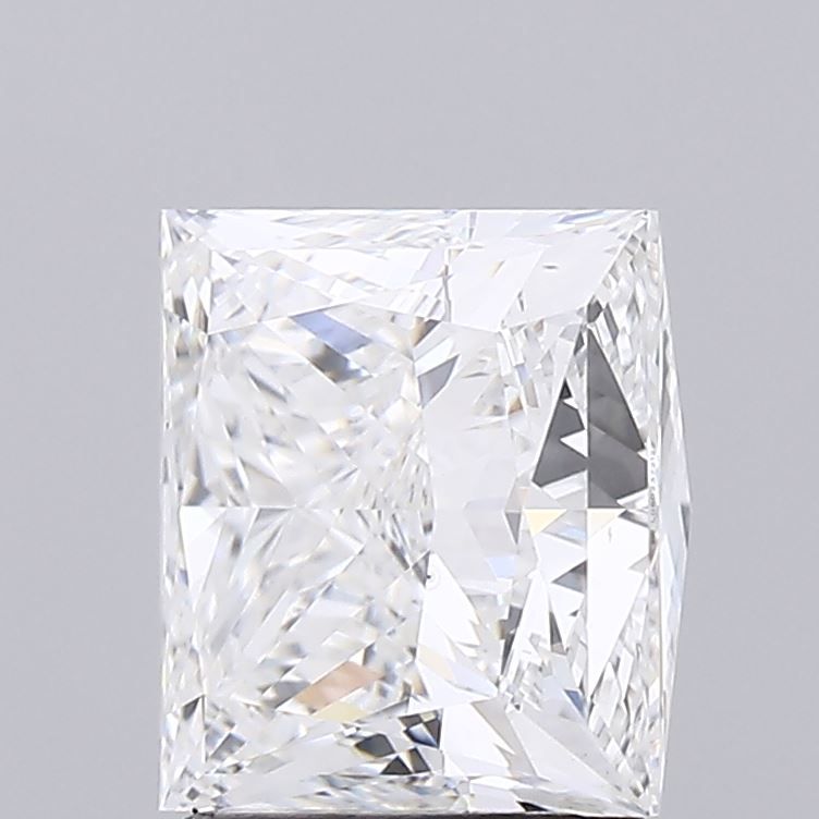 2.81 Carat Princess Lab Diamond with  Cut Diamond in 14KT  view 1
