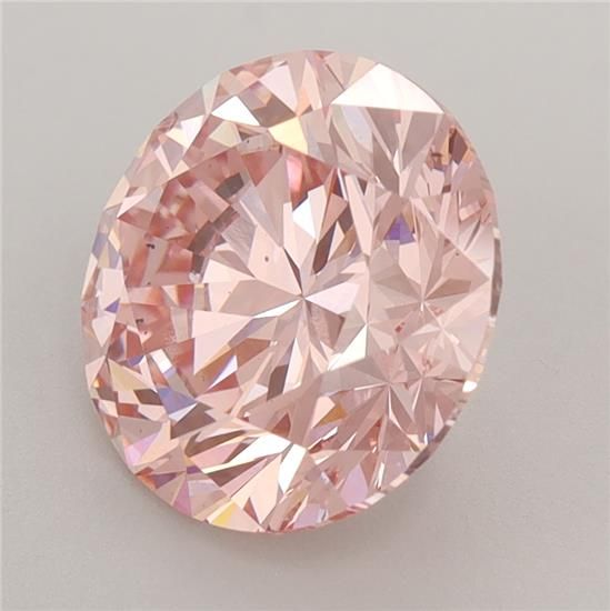 3.04 Carat Round Lab Diamond with  Cut Diamond in 14KT  view 1

