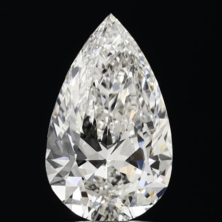1.75 Carat Pear Lab Diamond with  Cut Diamond in 14KT  view 1
