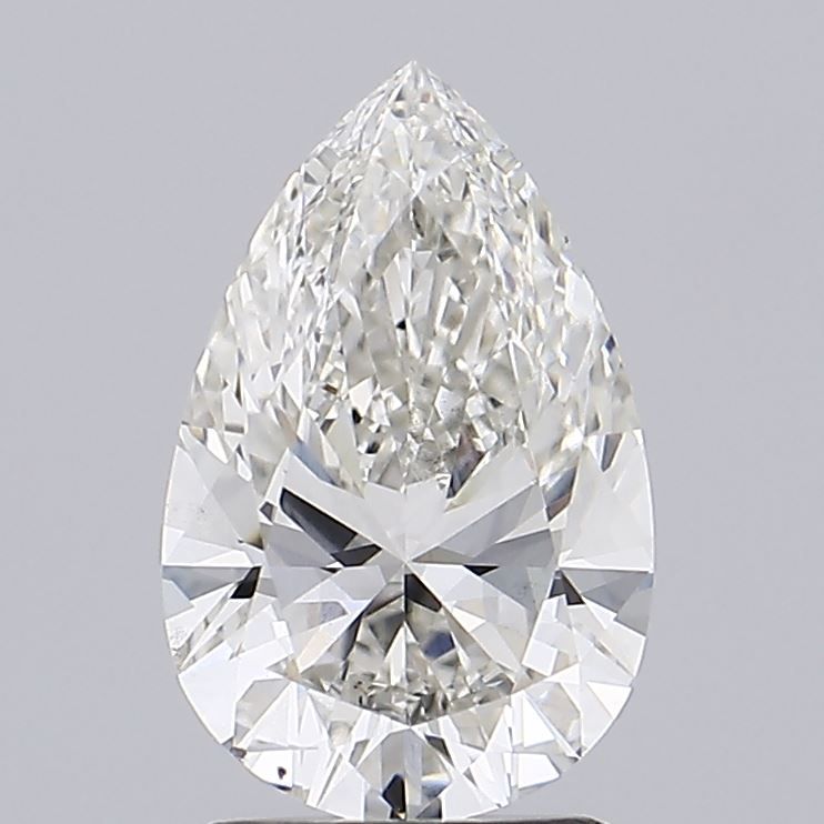 2.03 Carat Pear Lab Diamond with  Cut Diamond in 14KT  view 1
