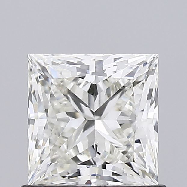 1.01 Carat Princess Lab Diamond with  Cut Diamond in 14KT  view 1
