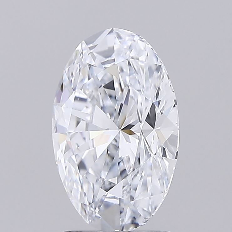 2.03 Carat Oval Lab Diamond with  Cut Diamond in 14KT  view 1
