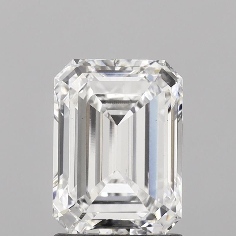 1.45 Carat Emerald Lab Diamond with  Cut Diamond in 14KT  view 1
