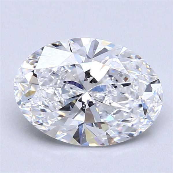 1.71 Carat Oval Lab Diamond with  Cut Diamond in 14KT  view 1
