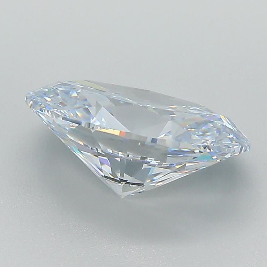 2.51 Carat Oval Lab Diamond with  Cut Diamond in 14KT  view 1

