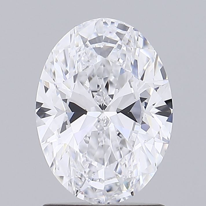 1.51 Carat Oval Lab Diamond with  Cut Diamond in 14KT  view 1
