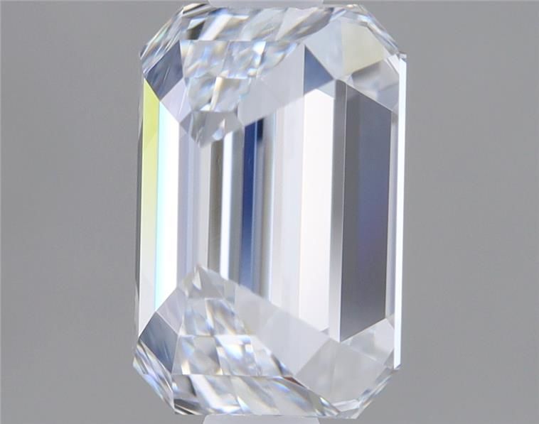 1.06 Carat Emerald Lab Diamond with  Cut Diamond in 14KT  view 1
