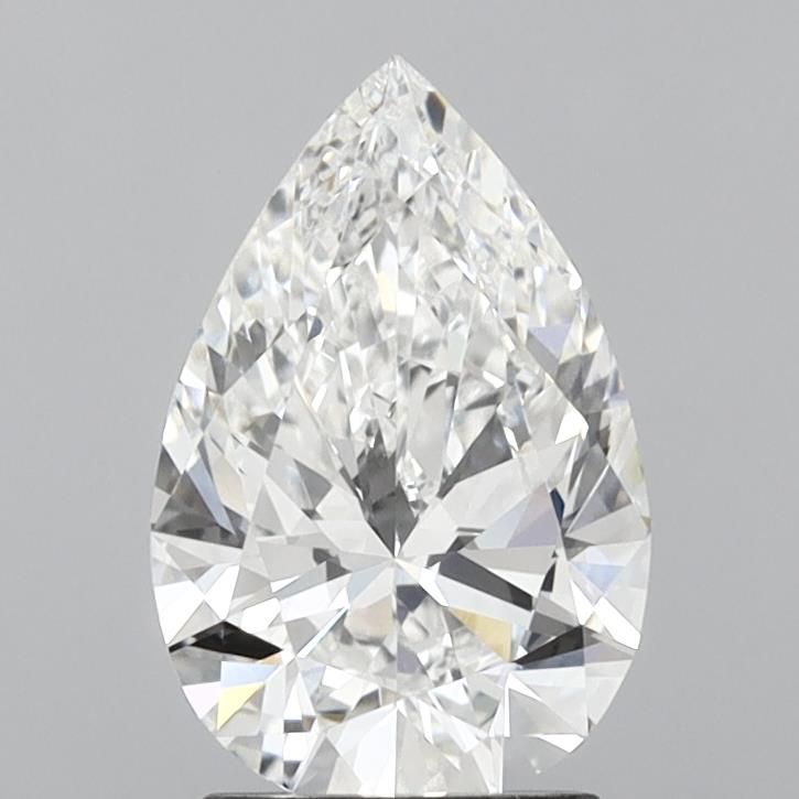 2.01 Carat Pear Lab Diamond with  Cut Diamond in 14KT  view 1
