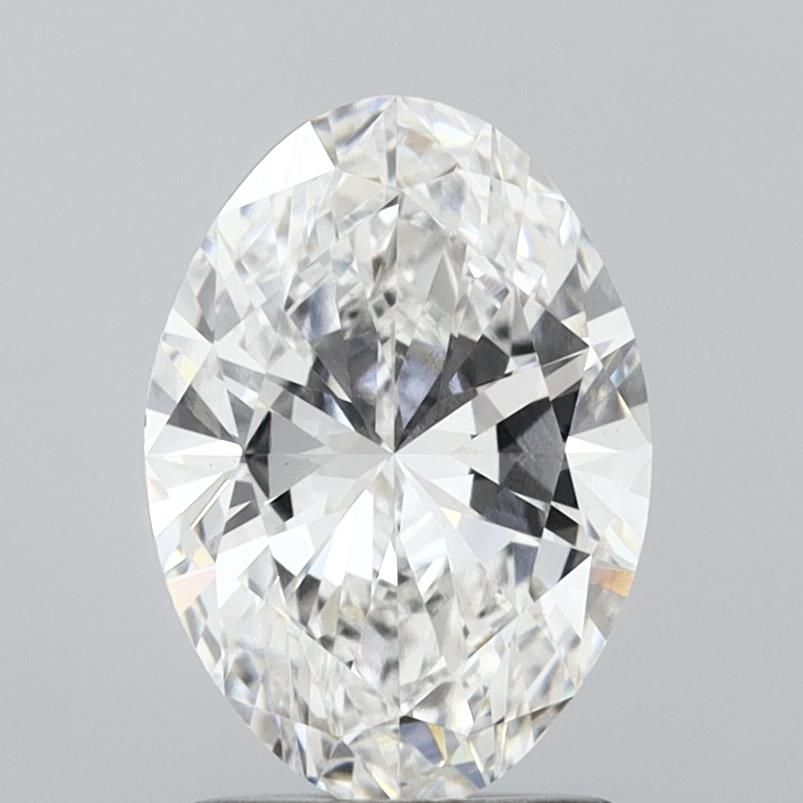 1.74 Carat Oval Lab Diamond with  Cut Diamond in 14KT  view 1
