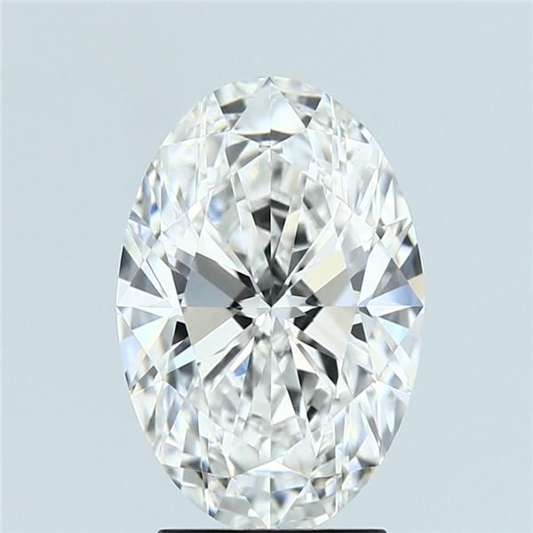 3.01 Carat Oval Lab Diamond with  Cut Diamond in 14KT  view 1
