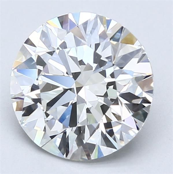 2.63 Carat Round Lab Diamond with  Cut Diamond in 14KT  view 1
