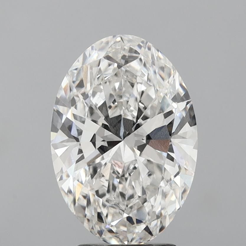 3.12 Carat Oval Lab Diamond with  Cut Diamond in 14KT  view 1
