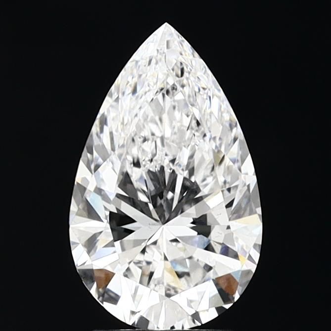 2.8 Carat Pear Lab Diamond with  Cut Diamond in 14KT  view 1
