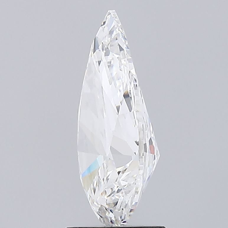 2.53 Carat Pear Lab Diamond with  Cut Diamond in 14KT  view 1
