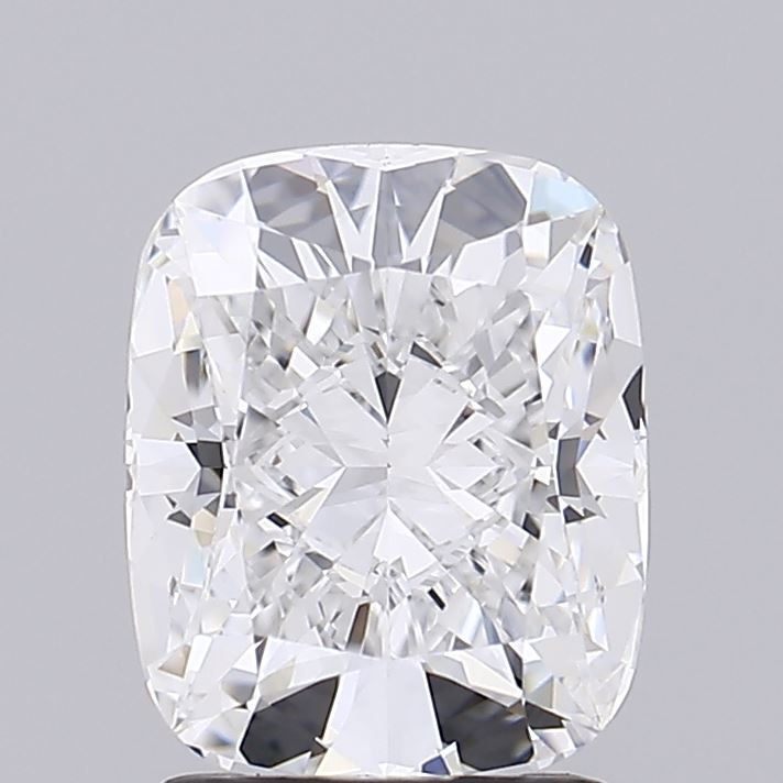 2.06 Carat Cushion Lab Diamond with  Cut Diamond in 14KT  view 1
