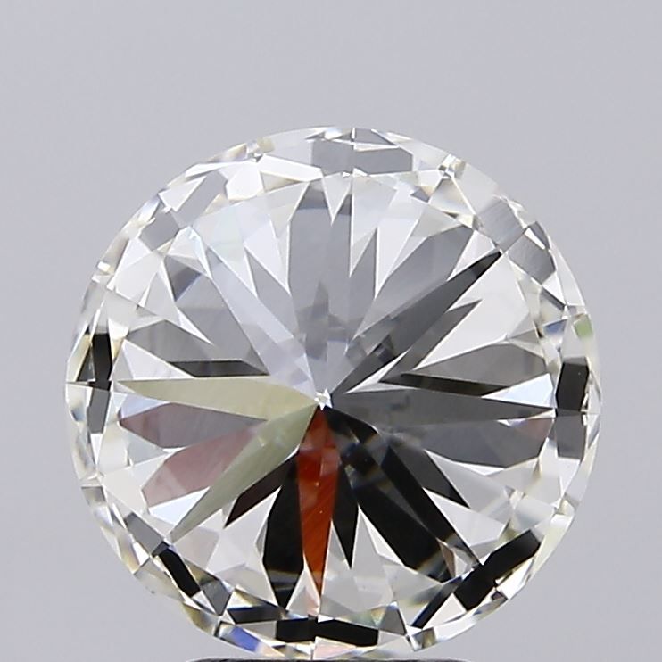 4.02 Carat Round lab Diamond with  Cut Diamond in 14KT  view 1
