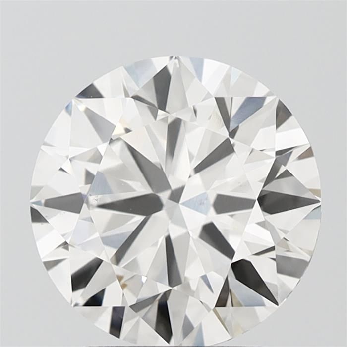 3.01 Carat Round lab Diamond with  Cut Diamond in 14KT  view 1
