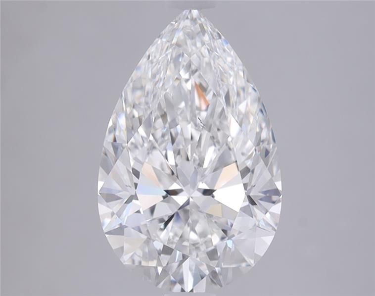 2.31 Carat Pear Lab Diamond with  Cut Diamond in 14KT  view 1

