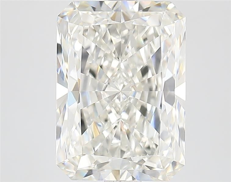 3.84 Carat Radiant Lab Diamond with  Cut Diamond in 14KT  view 1
