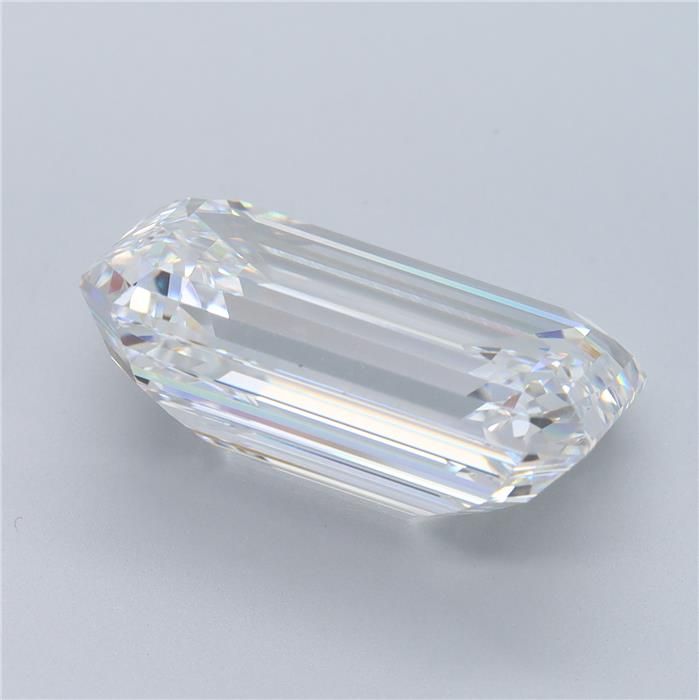 18.78 Carat Emerald Lab Diamond with  Cut Diamond in 14KT  view 1
