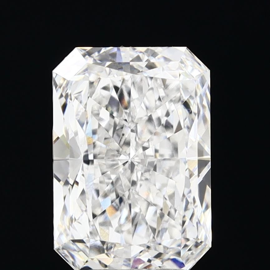 4.08 Carat Radiant Lab Diamond with  Cut Diamond in 14KT  view 1
