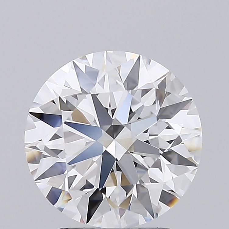 2.81 Carat Round Lab Diamond with  Cut Diamond in 14KT  view 1

