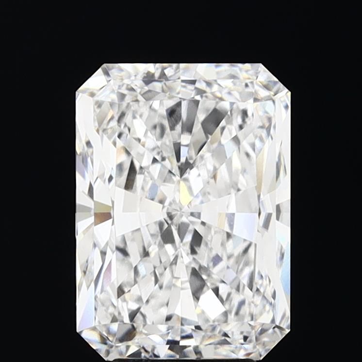 6.03 Carat Radiant Lab Diamond with  Cut Diamond in 14KT  view 1
