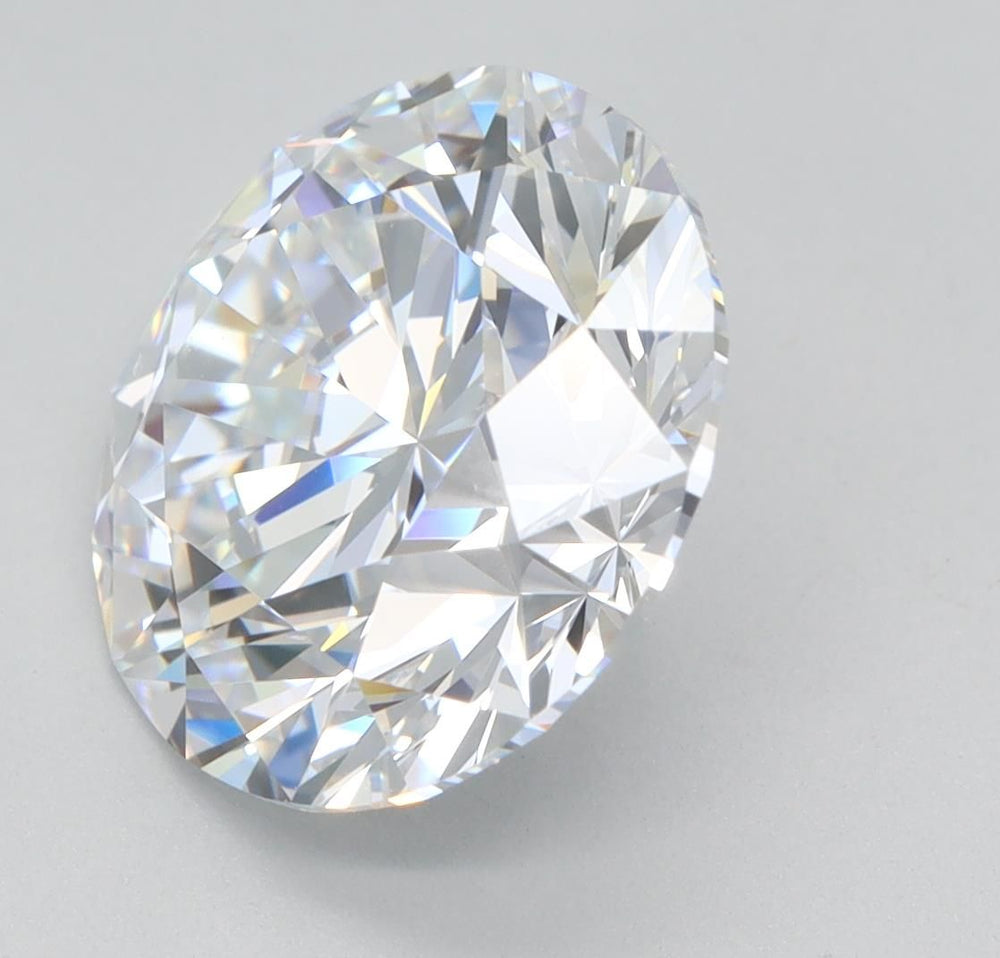 4.01 Carat Round Lab Diamond with  Cut Diamond in 14KT  view 1
