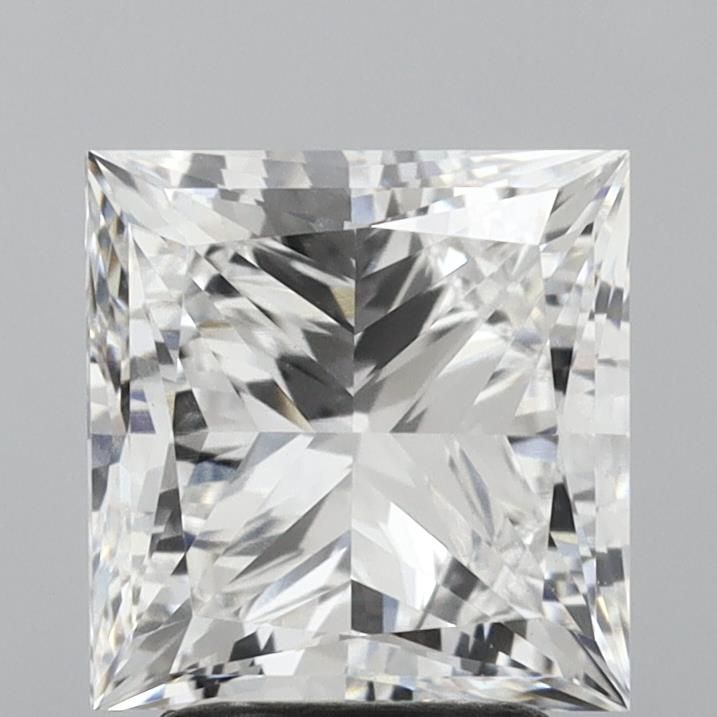 3.5 Carat Princess Lab Diamond with  Cut Diamond in 14KT  view 1
