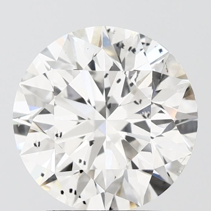 2.8 Carat Round Lab Diamond with  Cut Diamond in 14KT  view 1
