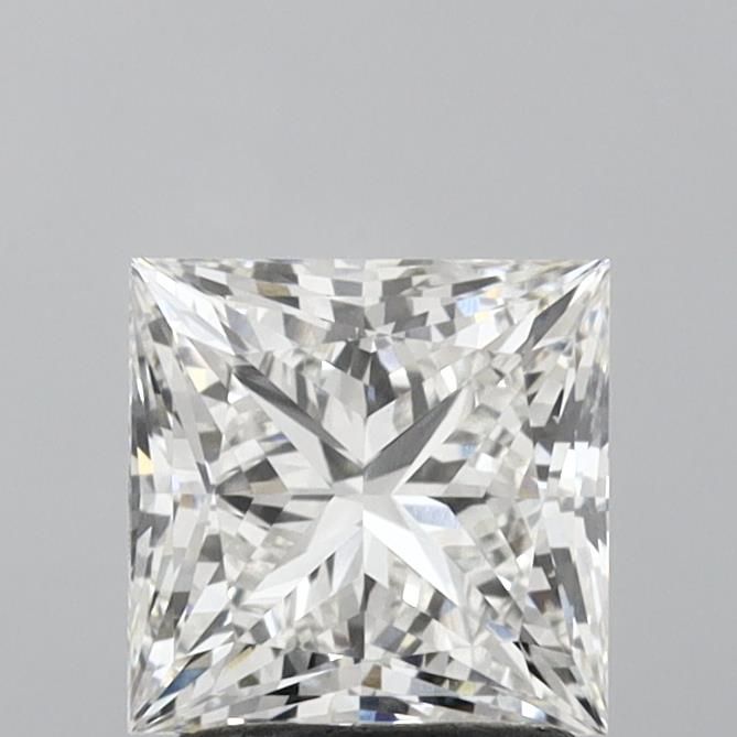 2.05 Carat Princess Lab Diamond with  Cut Diamond in 14KT  view 1
