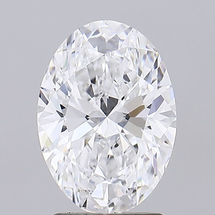 2.09 Carat Oval Lab Diamond with  Cut Diamond in 14KT  view 1
