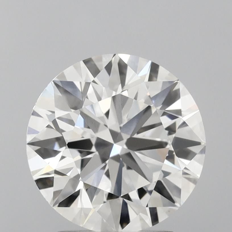2.4 Carat Round Lab Diamond with  Cut Diamond in 14KT  view 1
