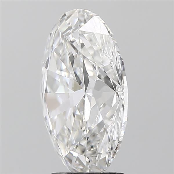 4.02 Carat Oval Lab Diamond with  Cut Diamond in 14KT  view 1
