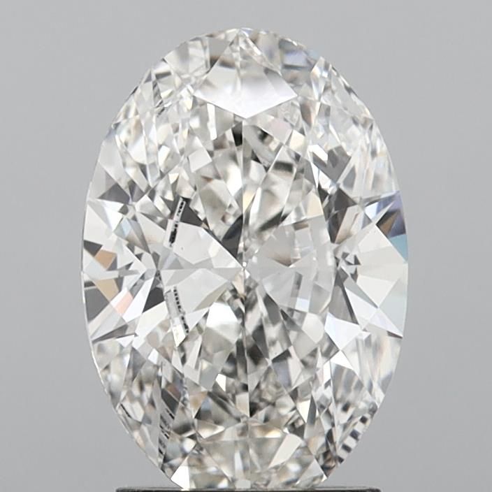 2.15 Carat Oval Lab Diamond with  Cut Diamond in 14KT  view 1
