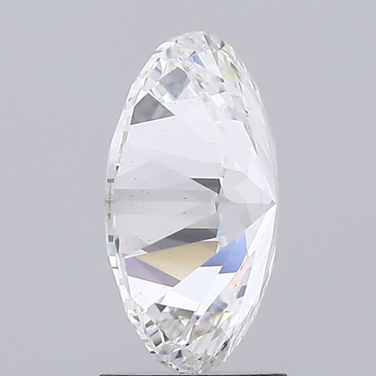 2.52 Carat Oval Lab Diamond with  Cut Diamond in 14KT  view 1
