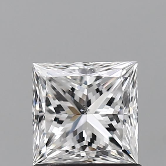 0.93 Carat Princess Natural Diamond with  Cut Diamond in 14KT  view 1

