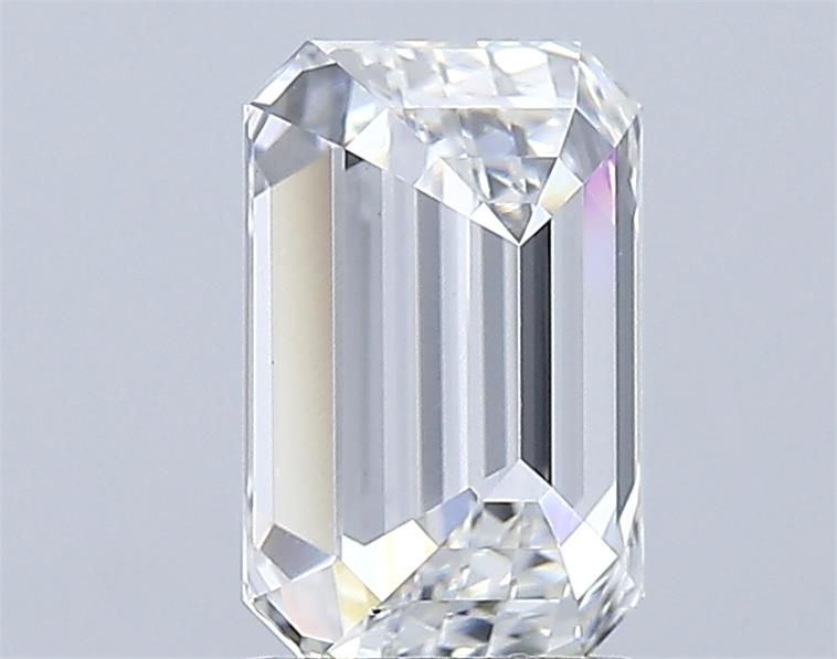 2.02 Carat Emerald Lab Diamond with  Cut Diamond in 14KT  view 1
