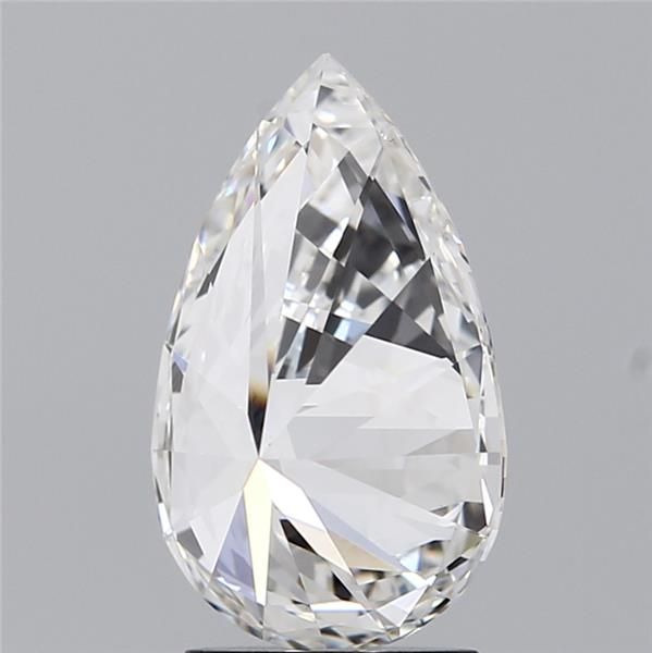 2.5 Carat Pear Lab Diamond with  Cut Diamond in 14KT  view 1
