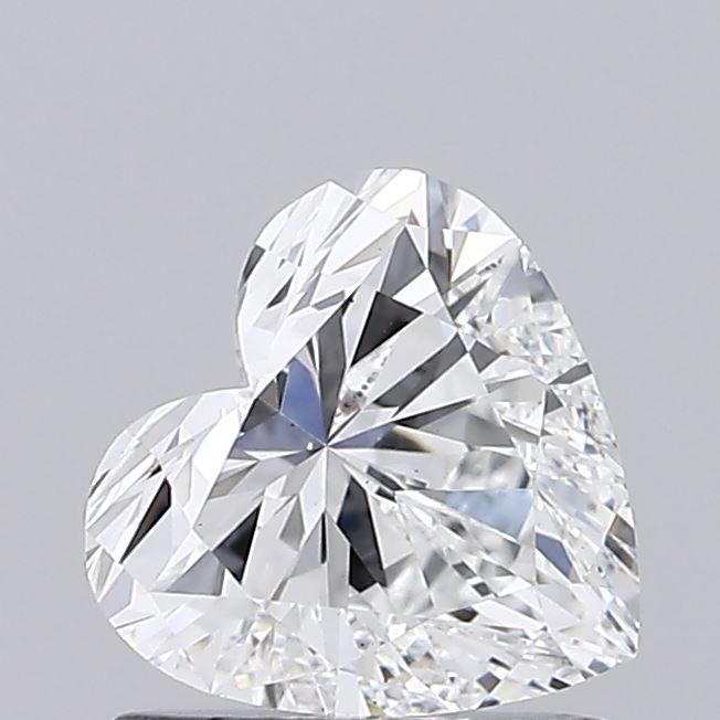1.01 Carat Heart Lab Diamond with  Cut Diamond in 14KT  view 1
