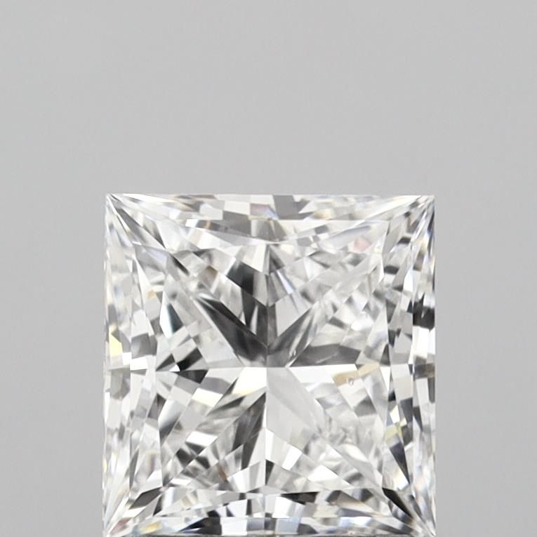 1.3 Carat Princess Lab Diamond with  Cut Diamond in 14KT  view 1
