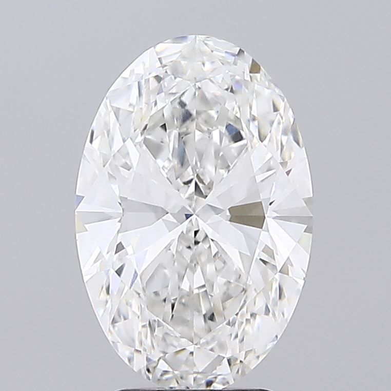 3.12 Carat Oval Lab Diamond with  Cut Diamond in 14KT  view 1
