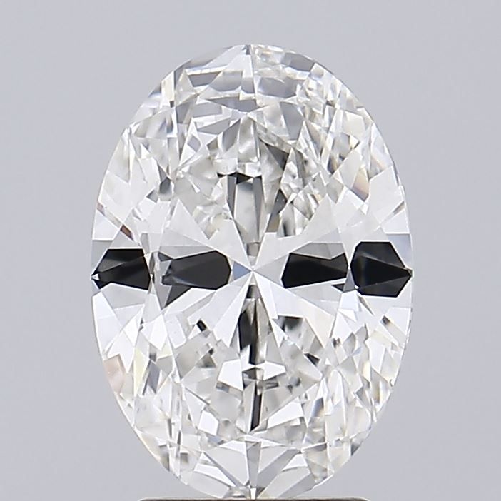 2.81 Carat Oval Lab Diamond with  Cut Diamond in 14KT  view 1
