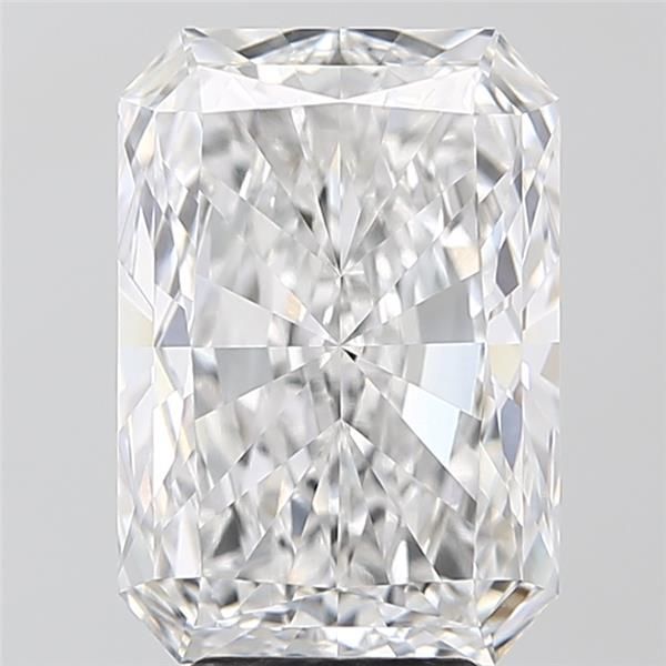 5.01 Carat Radiant Lab Diamond with  Cut Diamond in 14KT  view 1
