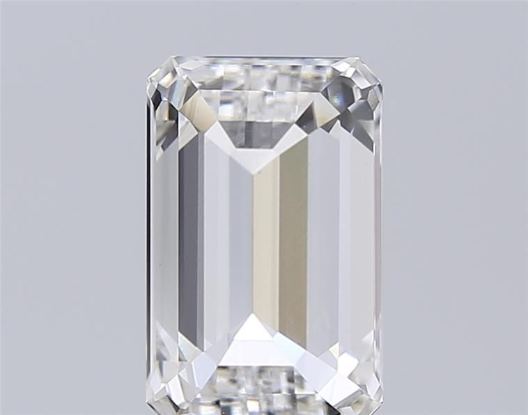 2.0 Carat Emerald Lab Diamond with  Cut Diamond in 14KT  view 1
